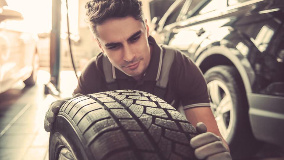 Young man working as a mechanic